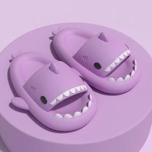 Women Comfortable Thick Soled Shark Home Slippers